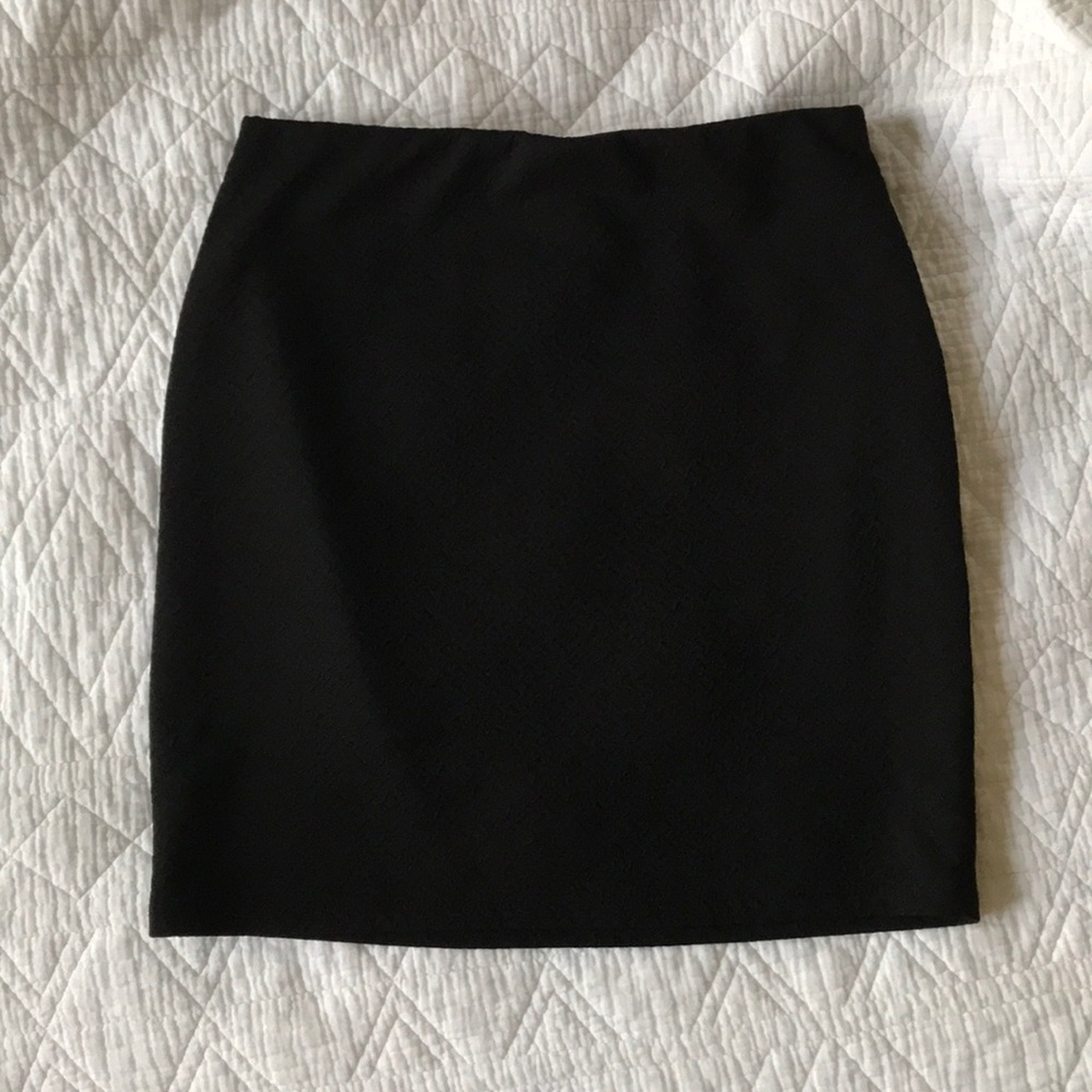 Plain black pencil skirt